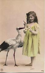 MEISJE met ooievaar uit 1908, Verzenden, Voor 1920, Gelopen, Kinderen