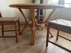 Ronde tafel met stoelen, Huis en Inrichting, Tafels | Eettafels, Gebruikt, 100 tot 150 cm, Ophalen of Verzenden, Vier personen