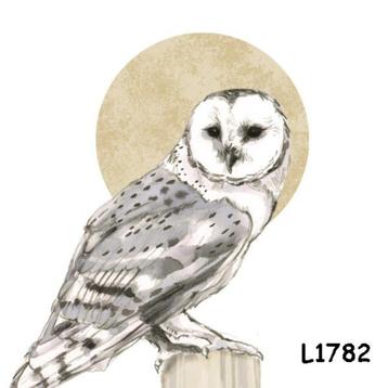 Servetten decoupage/bullet journal – uil L1782 beschikbaar voor biedingen