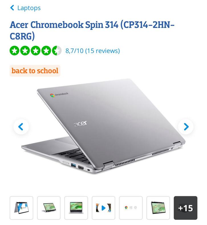 Acer Chromebook, Computers en Software, Chromebooks, 13 inch, 4 GB of minder, 64 GB, Touchscreen, Ophalen of Verzenden