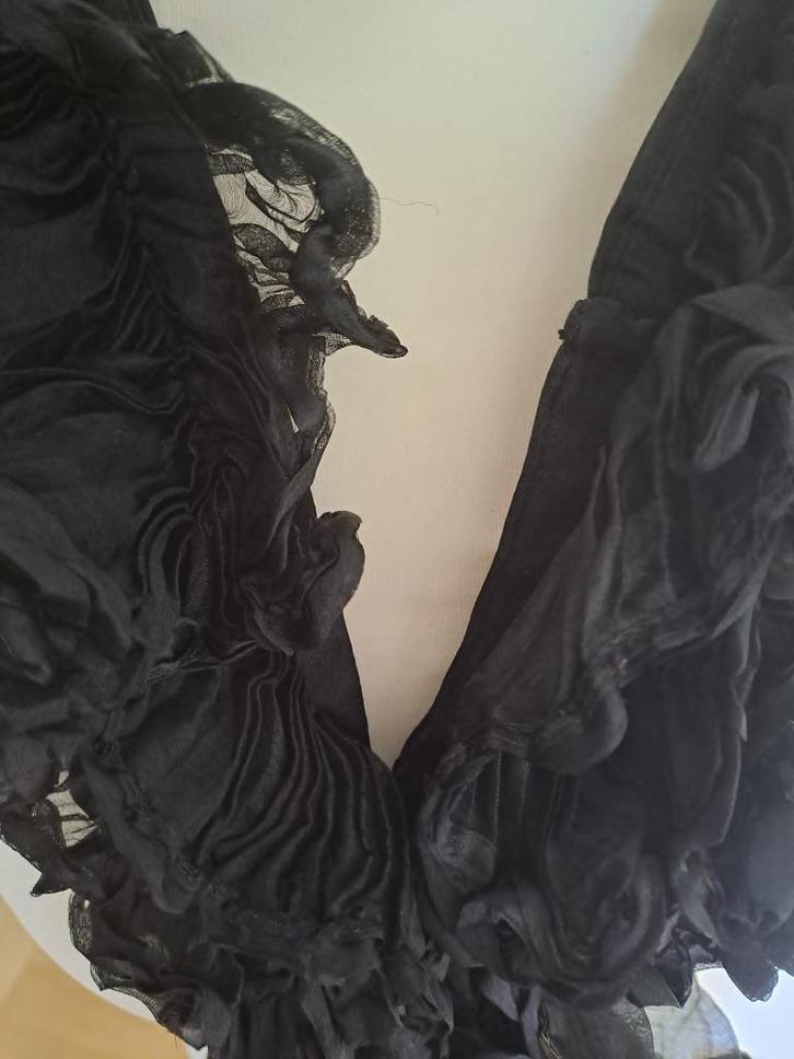 Antieke sjaal zwart ^, Antiek en Kunst, Antiek | Kleding en Accessoires, Dames, Ophalen of Verzenden