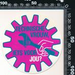 Sticker: Technische vrouw iets voor jou, Ophalen of Verzenden, Zo goed als nieuw, Bedrijf of Vereniging
