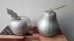 Woondeco appel en peer zilver kleur., Huis en Inrichting, Ophalen of Verzenden, Zo goed als nieuw, N.v.t, N.v.t