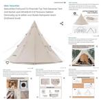 Tent Tipi , Natural Hike , 5 - 8 personen., Caravans en Kamperen, Ophalen of Verzenden, Nieuw