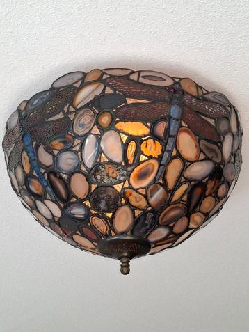Tiffany Stijl Plafondlamp met Libellen beschikbaar voor biedingen