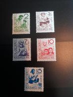 Ned indie nr 293 t/m 297 postfris, Postzegels en Munten, Postzegels | Nederland, Ophalen of Verzenden