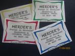Herder,s Fourage en Strohandel Oudega (Small) Etiketten, Ophalen of Verzenden, Zo goed als nieuw, Luciferdoosjes of -merken