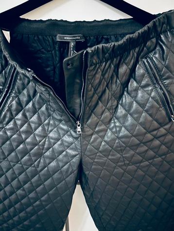 BCBG Max Azria Lederlook Gewatteerde Broek Maat M Zwart beschikbaar voor biedingen