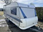 Hobby prestige 545 - enkele bedden - zakluifel, Caravans en Kamperen, Caravans, Bedrijf, 5 tot 6 meter, Rondzit, 2 aparte bedden