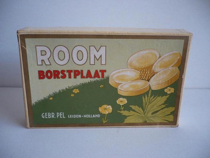 Pel Leiden Holland, doosje room borstplaat., Verzamelen, Merken en Reclamevoorwerpen, Zo goed als nieuw, Verpakking, Ophalen of Verzenden