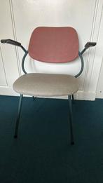 Vintage, industriele buizenstoel, Huis en Inrichting, Stoelen, Ophalen, Gebruikt, Overige kleuren, Leer