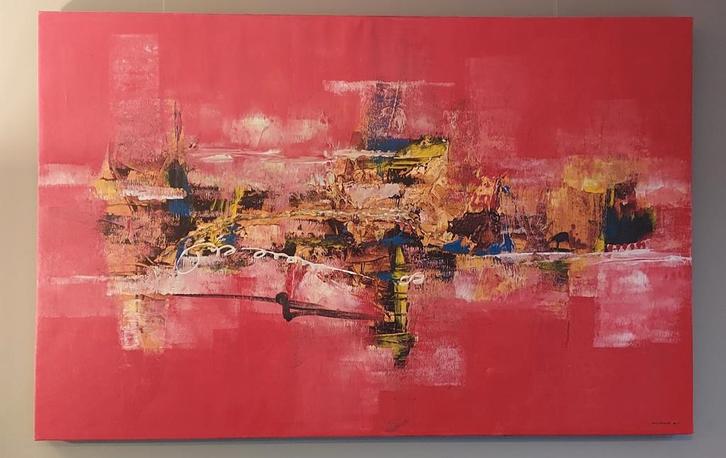 modern abstract schilderij, Antiek en Kunst, Kunst | Schilderijen | Klassiek, Ophalen