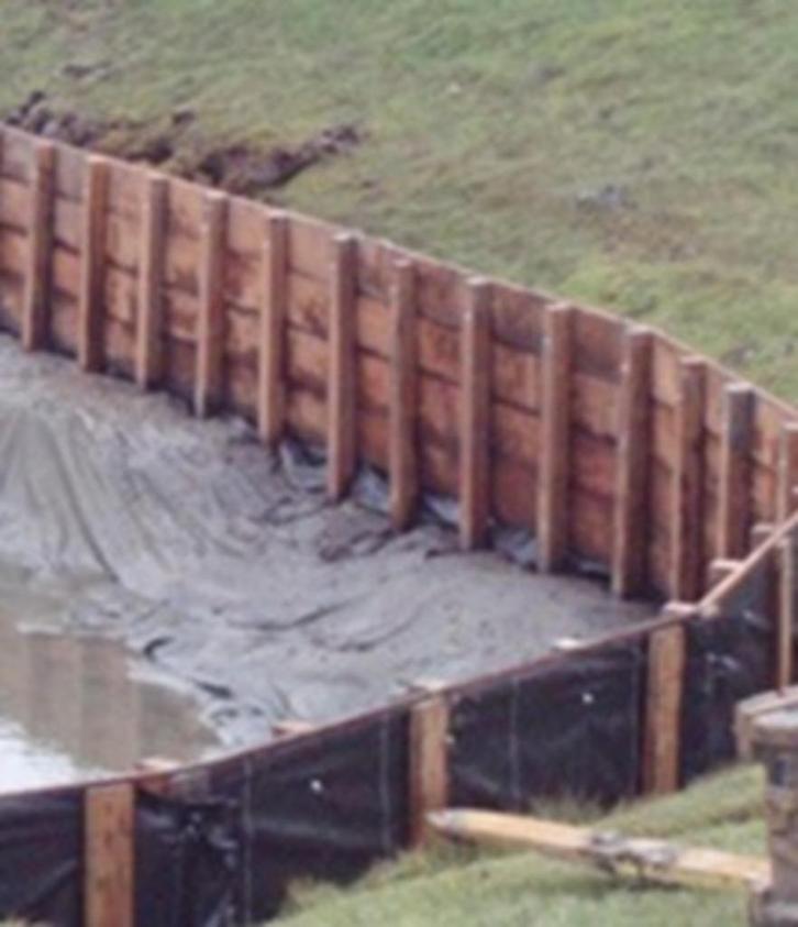 Beschoeing schot H60 x L300 cm hardhout, Tuin en Terras, Tuinschermen, Nieuw, Hout, Minder dan 100 cm, 200 cm of meer, Ophalen