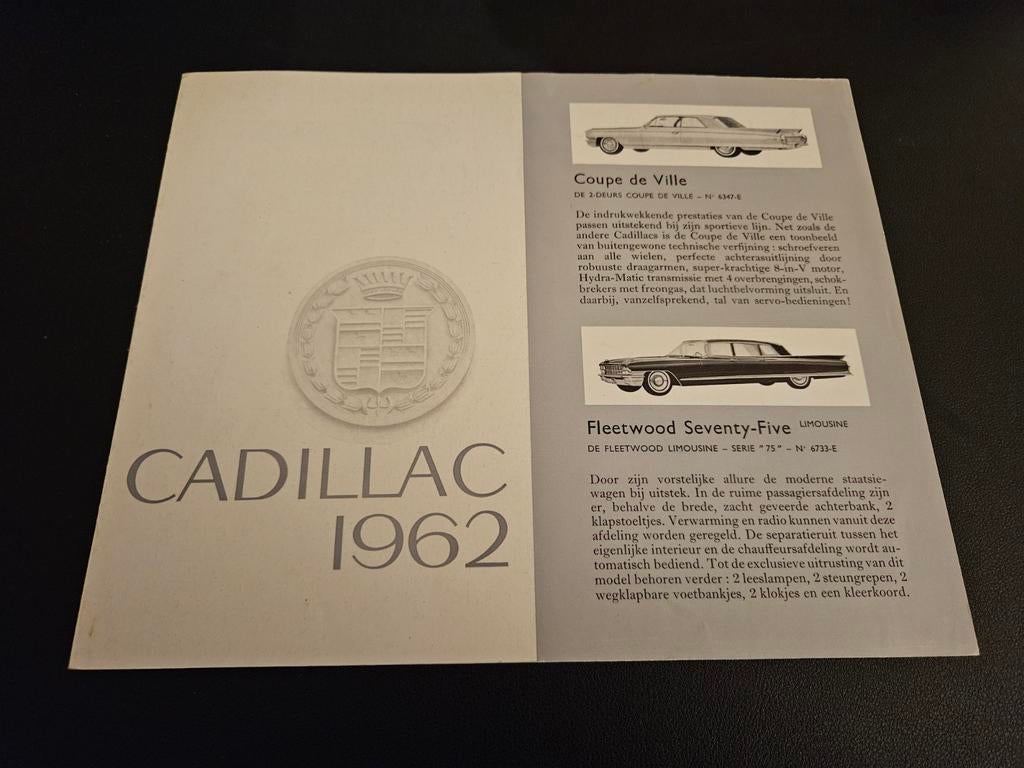 Brochure Cadillac 1962, Boeken, Auto's | Folders en Tijdschriften, Zo goed als nieuw, Overige merken, Ophalen of Verzenden