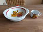 Prachtig Vintage Warmhoud Bord -+ Beker Kat Poes Schramberg, Verzenden