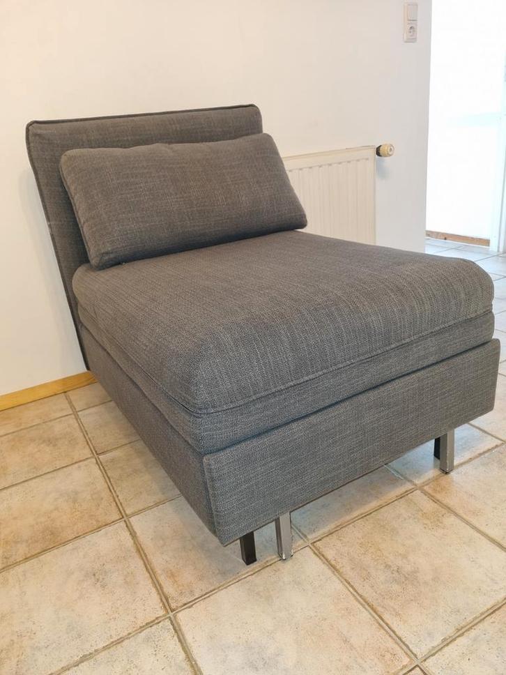 Slapzetel / 1-persoons bed - Donkergrijs, Huis en Inrichting, Banken | Sofa's en Chaises Longues, Zo goed als nieuw, Eenpersoons