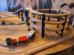 Houten treinbaan brug, Verzenden, Nieuw, Duw- of Trekspeelgoed