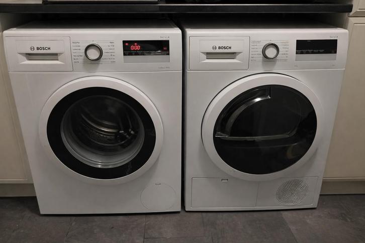 Bosch Serie 4 Wasmachine & Wasdroger Set, Witgoed en Apparatuur, Wasmachines, Zo goed als nieuw, Voorlader, 6 tot 8 kg, 85 tot 90 cm