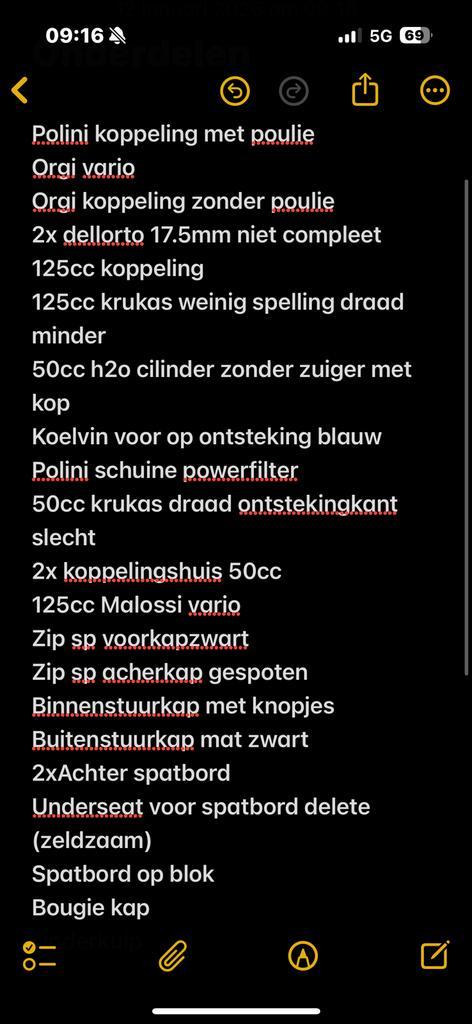 Piaggio zip 50 / 70 / 125 onderdelen!, Fietsen en Brommers, Brommeronderdelen | Scooters, Ophalen of Verzenden