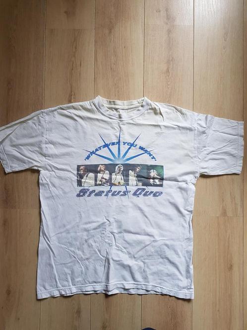 Status Quo shirt band vintage tour rock hardrock pop Rossi, Kleding | Heren, T-shirts, Gedragen, Maat 52/54 (L), Wit, Ophalen of Verzenden