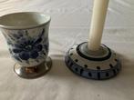 vintage kaarsen standaard en vaasje, Ophalen of Verzenden, Overige materialen, Minder dan 25 cm