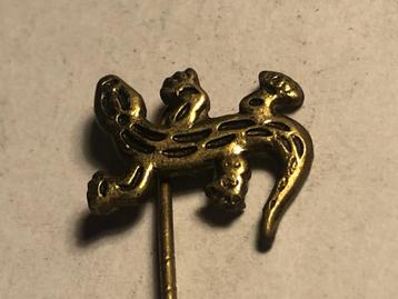 Metalen SALAMANDER Speld (Messingkleur). beschikbaar voor biedingen