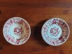 2 antieke borden Petrus Regout & Co  rood, Ophalen