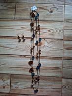 Gekleurd Glas Ketting + Oorbellen - Nieuw, Ophalen of Verzenden, Nieuw, Blauw, Kunststof