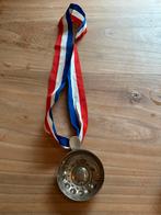 Mooi metalen wijnproef schaaltje Bachus met inscriptie &lint, Verzamelen, Ophalen of Verzenden, Frankrijk, Overige typen