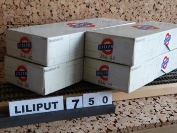 HO-Liliput adv 750: 4 x liliput 244 40 hogeboordwagen. NS. beschikbaar voor biedingen