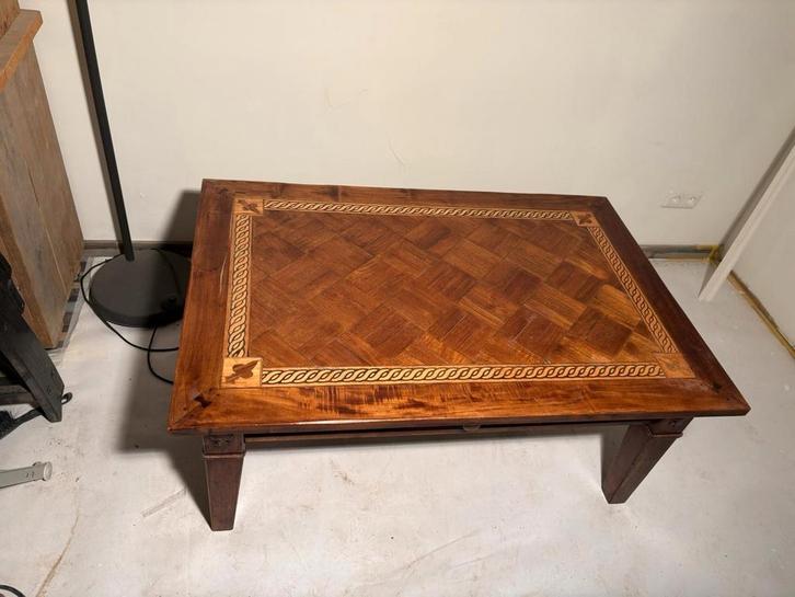 Mooie houten salontafel, Huis en Inrichting, Tafels | Salontafels, Gebruikt, 50 tot 75 cm, 50 tot 100 cm, 100 tot 150 cm, Rechthoekig