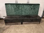 Luxe velvet horeca restaurant eetkamerbank nieuw 220 cm, Ophalen, Bruin, Nieuw, Stof