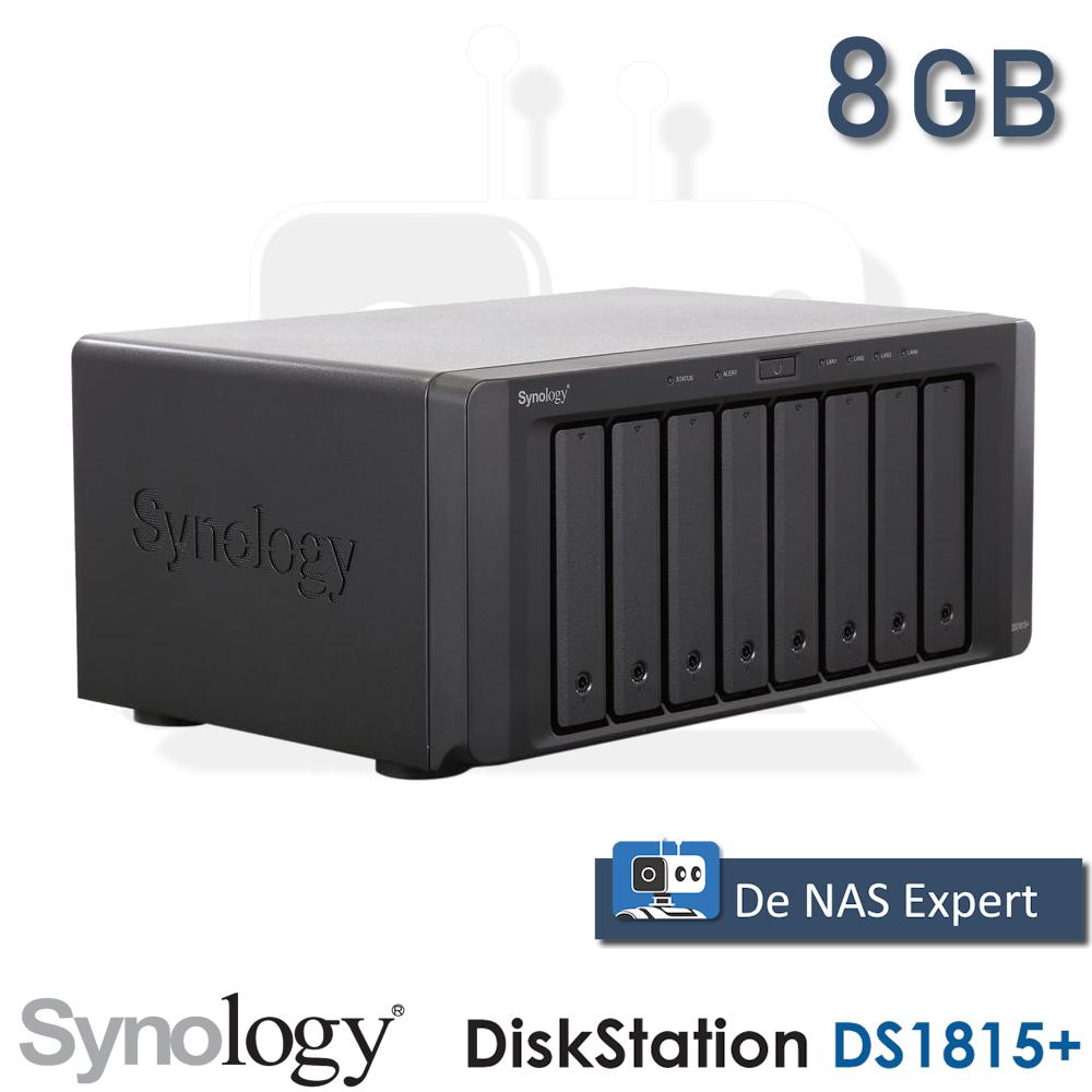 Synology DiskStation DS1815+ 8GB refurbished met DSM 7.3 !, Computers en Software, NAS, Refurbished, Ophalen of Verzenden