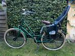 Groene degelijke mamafiets damesfiets van Azor, 2 zitjes, Gebruikt, Buggydrager, Ophalen