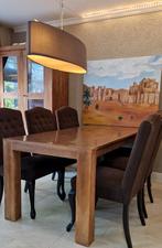Schitterend landelijke nostalgische eethoek Eetkamerstoelen, Ophalen, Zo goed als nieuw, Hout, Landelijke koninklijke Eetkamerstoelen eethoek