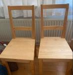 2 Massief Houten Eetkamerstoelen keuken stoelen, Ophalen, Gebruikt, Twee, Overige kleuren