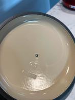 Nieuwe Le Creuset Campagnard Caribean Teal 26 cm, Gietijzer, Nieuw, Ophalen of Verzenden, Keramische plaat