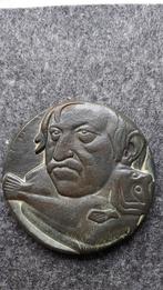 Penning, Frank Letterie 1984, Günter Grass, de Bot, Postzegels en Munten, Penningen en Medailles, Ophalen of Verzenden, Brons