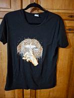 Dames T-shirt Maat L, Zwart, Maat 42/44 (L), Ophalen of Verzenden, Korte mouw
