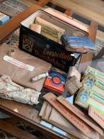 Antieke Verbanddoos Eerste Hulp Blik met Inhoud EHBO, Antiek en Kunst, Ophalen of Verzenden