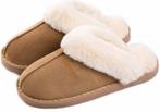 Misheng Faux Suede slippers pantoffels maat 42/43 - nieuw -, Bruin, Nieuw, Ophalen of Verzenden, Pantoffels of Sloffen