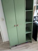 Kledingkast groen van hout ikea, Huis en Inrichting, Kasten | Kledingkasten, Ophalen, Gebruikt, Met hangruimte, 50 tot 100 cm