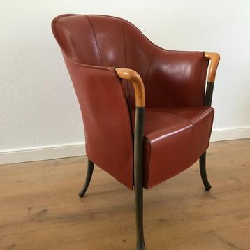 Giorgetti Progetti 64220 fauteuil stoel design rood leer beschikbaar voor biedingen