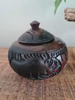 Afrikaanse dekselpot, houtsnijwerk, Antiek en Kunst, Ophalen