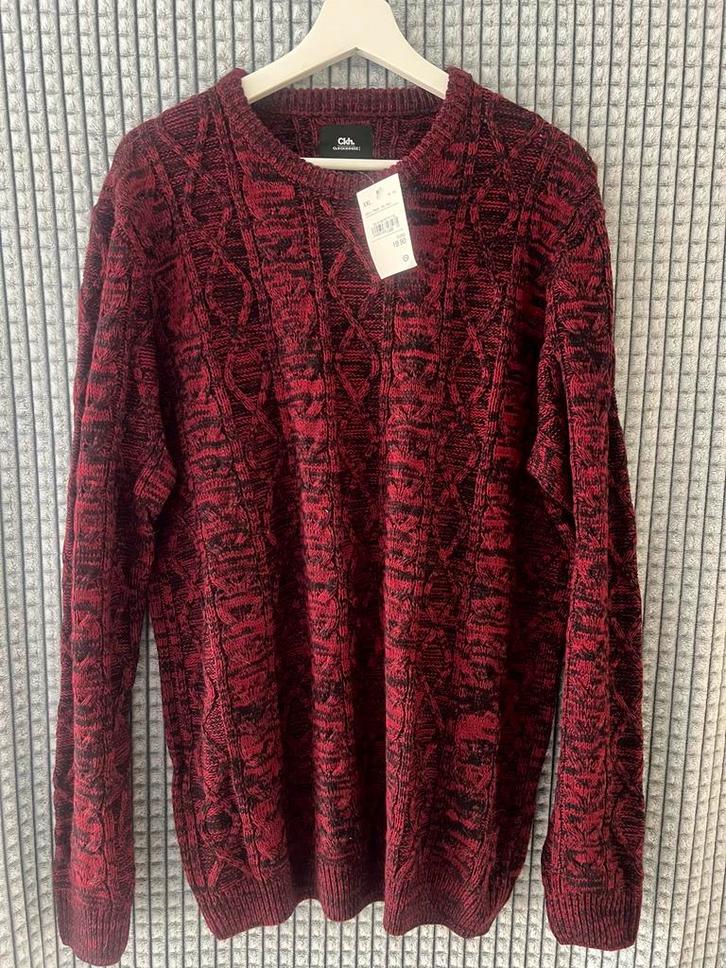 Rood/Zwarte C&A Trui - Nieuw!, Kleding | Heren, Truien en Vesten, Nieuw, Overige maten, Rood, Ophalen of Verzenden