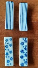 4 porseleinen houders voor eetstokjes / messenleggers, Overige typen, Ophalen of Verzenden, Zo goed als nieuw, Overige stijlen