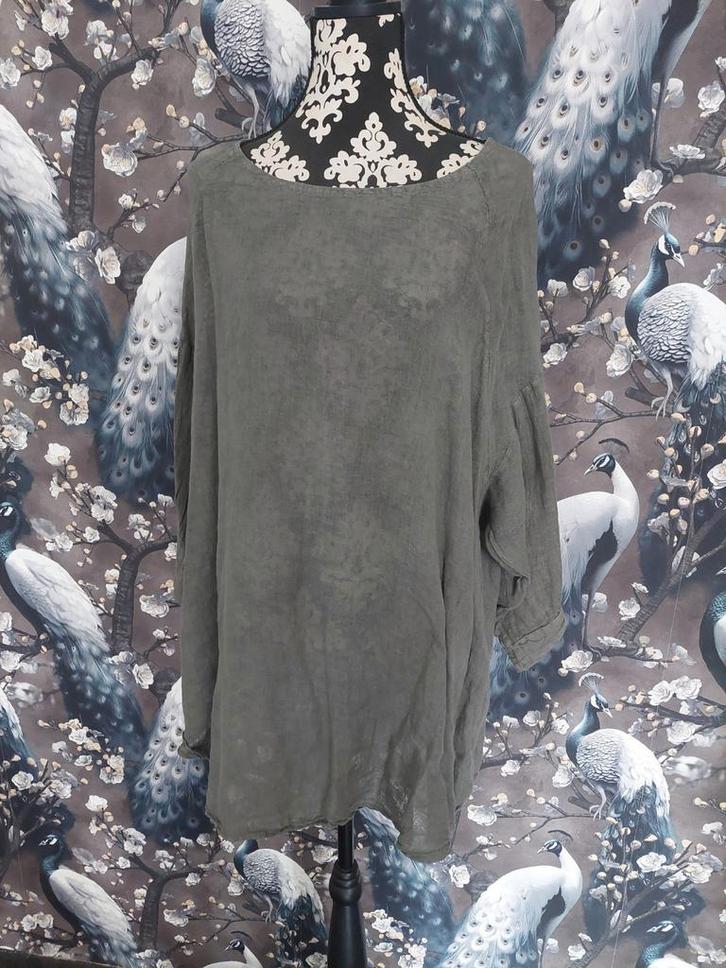 Te koop leuke groene tuniek, Kleding | Dames, Blouses en Tunieken, Zo goed als nieuw, Maat 46/48 (XL) of groter, Groen, Ophalen of Verzenden