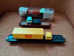 3x platte wagons met lading, Hobby en Vrije tijd, Modeltreinen | N-Spoor, Overige merken, Gelijkstroom, Wagon, Ophalen of Verzenden