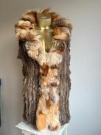 Bontjas/vest bodywarmer (konijn), Ophalen of Verzenden, Gedragen, Maat 36 (S), Bruin