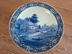 Delfts blauw bord gesigneerd door J. Sonneville, Ophalen of Verzenden